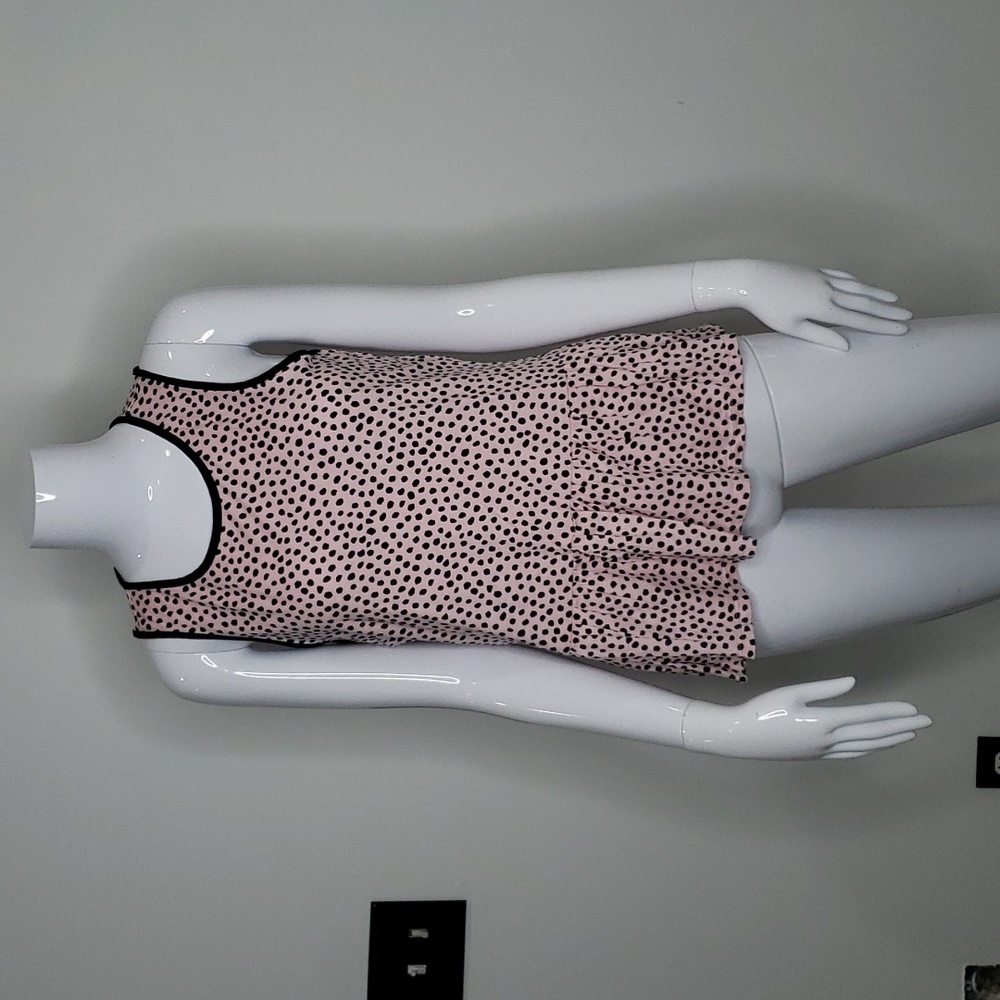 Kate Spade Pink & Black Polka Dot Tank Top Size Small